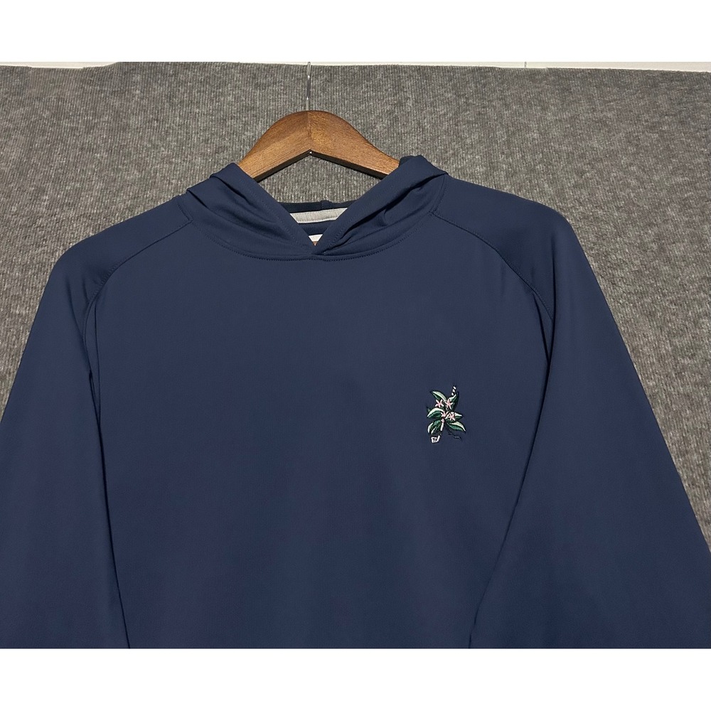 Peter millar hoodie pullover Laurel valley size XL blue performance golf